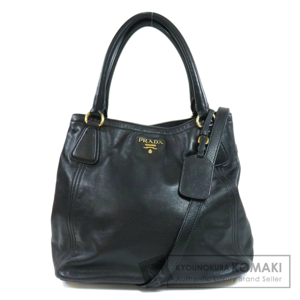 Prada Plate Tote Bag Calfskin